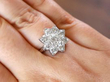 Vintage Floral Cluster Ring on hand