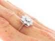 Vintage Floral Cluster Ring being worn