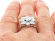 Vintage Floral Cluster Ring on finger