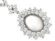 Cultured Pearl and Diamond Necklace
