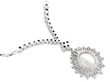 Vintage Cultured Pearl and Diamond Necklace reverse
