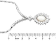 Vintage Cultured Pearl and Diamond Necklace size