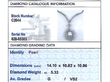 Vintage Cultured Pearl and Diamond Necklace grading card