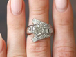 1930s Diamond and Platinum Cocktail Ring on hand
