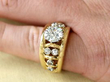 French Diamond and Gold Ring on hand