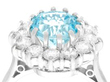 white gold blue topaz ring setting