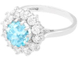 white gold blue topaz ring