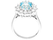 white gold blue topaz ring side