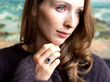 wearing sapphire ring