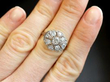 1920s Diamond Dress Ring on finger