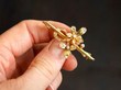 yellow gold brooch