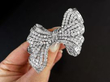 diamond bow brooch