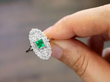 emerald and diamond ring
