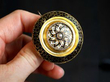 Gold Enamel Mourning Brooch