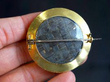 Antique Gold Enamel Mourning Brooch reverse