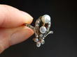 Art Nouveau Pearl Dress Ring in gold