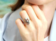 Art Nouveau Pearl Dress Ring wearing