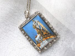 enamel and Diamond Miniature Pendant