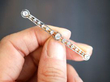 Gold Bar Brooch with Diamonds