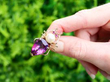 Amethyst Insect Brooch outside