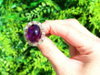 Oval Cabochon Amethyst Ring outside
