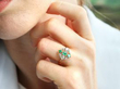 Emerald and Diamond Ring wearing