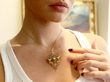 Wearing Garnet Pendant