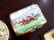 antique Rose Gold and Enamel Cigarette Case