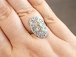 wearing diamond platinum ring