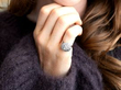 wearing diamond ring