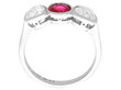 18k Ruby and Diamond Trilogy Ring
