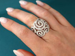 diamond ring being worn