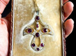 garnet pendant in box