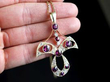 gold garnet pendant