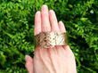 Antique Yellow Gold Buckle Bangle outside