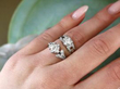 diamond rings on finger