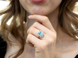 aquamarine and diamond ring wearing