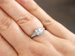 wearing diamond platinum ring
