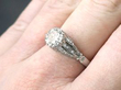 Diamond Ring on finger