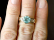 aquamarine and diamond ring