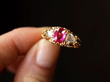 pink sapphire diamond ring