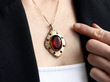 wearing citrine pendant