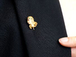 wearing antique pin brooch