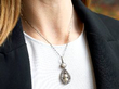 Wearing Pearl Pendant