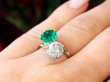 Antique Emerald Twist Ring