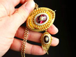 garnet gold pendant