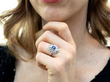 sapphire diamond ring wearing