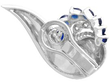 Reverse of Sapphire and Diamond Earrings