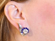 Wearing Sapphire and Diamond Earrings
