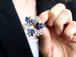 vintage sapphire and diamond platinum brooch